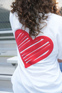 The Classic Boyfriend Short Sleeve T-shirt - Scribble Heart logo