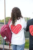 The Classic Boyfriend Short Sleeve T-shirt - Scribble Heart logo