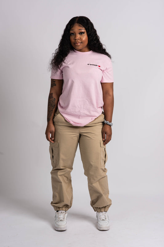 The Classic Boyfriend Short Sleeve T-shirt - Pink Blush